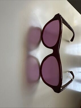 Women's Burgundy Frame Sunglasses with Rose-Tinted Lenses - Freyrs